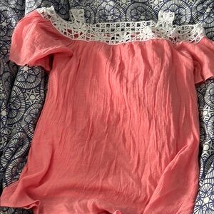 Pink Off-Shoulder Women's Top